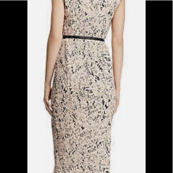 MAX MARA RINO LETTER PRINT PLEATED DRESS - Picture 6 of 14